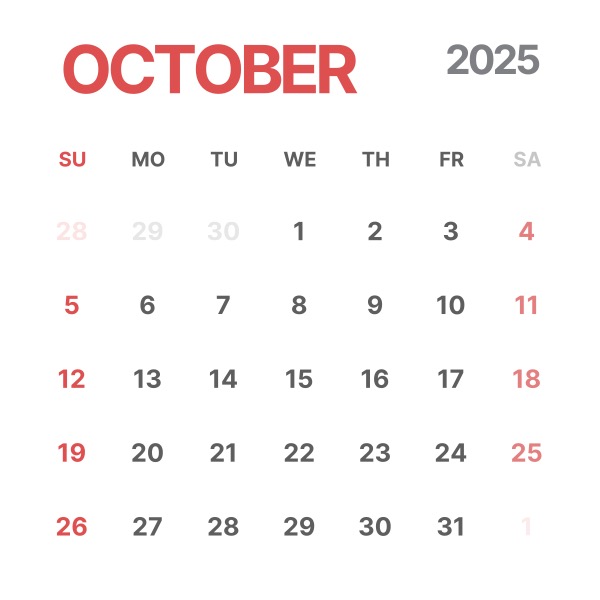 October calendar